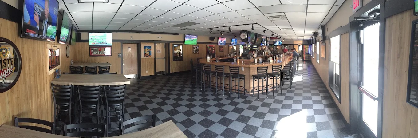 The bar inside Elmer's Place